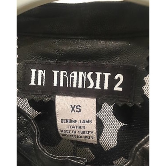 INTRANSIT (Brand) Black Leather Flower "Duster" - Picture 7 of 7